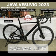 SEPEDA BALAP ROADBIKE JAVA VESUVIO 2021 CARBON 11 SPEED SHIMANO 105 22