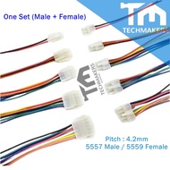 5557/5559 Male and Female Connector Cable 18 AWG 4.2mm 2/4/6/8/10/12/14/16/20 Pin
