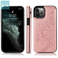 Ốp Điện Thoại iPhone 12 Mini/I12/I12 Pro/I12 Pro Max Ốp Lật Hai Nút Nam Châm Có Ngăn Đựng Thẻ Chất L