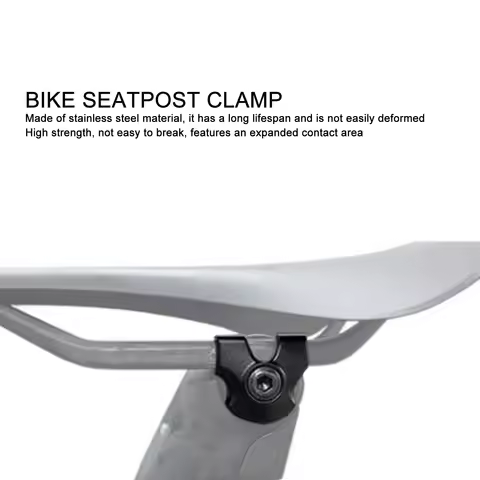 Bicycle Seat Post Clamp Stainless Steel 7 X 7mm Bike Seat Tube Clamp for Carbon Steel Saddle Rails