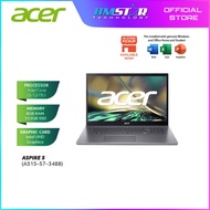 Acer Aspire 5 A515-57-3488 Laptop (i3-1215U/8G/512GSSD/15.6"FHD/OFF H&S/W11/1YR) Steel Gray