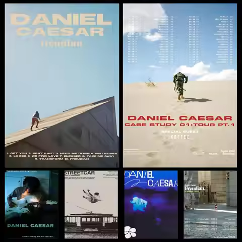 Singer Daniel Caesar R&B Soul Music Poster PP Self Adhesive Decorative HD for Garage Gaming Room Liv