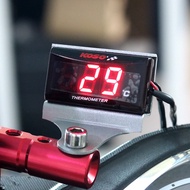 รถจักรยานยนต์ KOSO เมตรอุณหภูมิน้ำ Sensor Waterproof Square LCD ดิจิตอลเครื่องวัดอุณหภูมิสำหรับ Yamaha Y15ZR XMAX 250 300 NMAX CB 400 CB500X (สีแดง)
