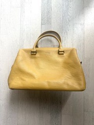 Lipault Paris - Leather mustard Yellow luggage bag 黃色旅行袋