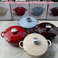 SMEG Enamel Pot New Style Soup Pot 24cm Large Capacity Household NonStick Pot Stew Pot GiftTH99 Z2UU