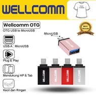 OTG Wellcomm USB-A to MicroUSB Adapter Converter Plug & Play PusatToserbaCorp