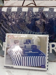 ชุดผ้านวม 6ฟุต ครบชุด ผ้านวม ผ้าปูที่นอนรัดมุม ปลอกหมอน ผ้านวมยี่ห้อ AI ZHUOชุดนวมคุณภาพดี สีไม่ตก ม