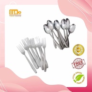 18 gram Stainless Steel Spoons and Forks 1 Dozen Cutlery/ -DM sudu garfu set