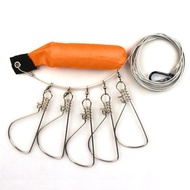 Gari ikan 5 Snap dengan Pelampung / Steel Buckles / Live Hook Set Combo 5 Snap