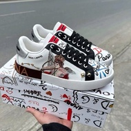 Genuine CU_pid Men's Shoes with Embroidered Soles, Full Bill Box and labels, D_GG Black Men's White 