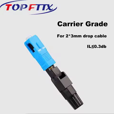 100PCS/Box FTTH SC/APC SC/UPC Cold Fast Connector For FTTH Project IL Less Than 0.3db Field Assembly