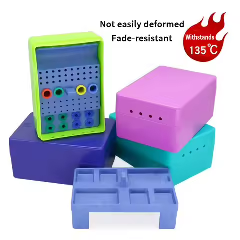 1Pcs Dental 140-Hole Root Canal File Sterilization Tray Adhesive Tip Grinding Head Autoclave-Safe Tr