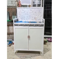 79*45*128 acp sink rack/2 door sink rack/aluminum sink rack/delivery only jabodetabek/free shipping 