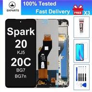 6.6’‘ LCD For Tecno Spark 20 20C KJ5 KJ5n Display Touch Screen Digitizer Assembly Parts BG7n BG7 Rep