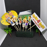 Upin Ipin Cake Topper
