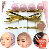 3pc/set Premium Korea Jepit Rambut Mutiara Pearl Hairpin Hair Clip Pin Rambut Pin Tudung Hair Access