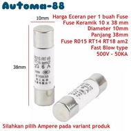 Fuse Ceramic R015 RT14 RT18 am2 10x38 mm Fast Blow Ceramic Fuse - 6A (6 Ampere) BEST