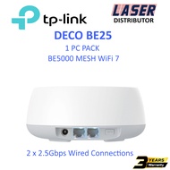 TP-Link Deco BE25 BE5000 Whole Home Mesh WiFi 7 System (1 Pack)