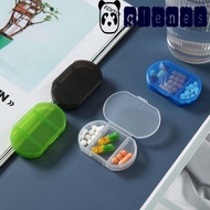 GLENES Mini Pill Box, Three Compartments Transparent Small Medicine Box, Pill Organizer Medicine Box Moisture-proof Portable Daily Travel Medicine Organizer Travel