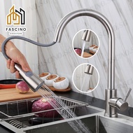 【SG】Stainless Steel Kitchen Sink Tap Kitchen Faucet Kitchen Water Tap of High Arc U Shape Pull out Sprayer Head