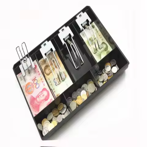 Money Insert Store Money Counter Case 3/4/5compartments Store Cash Drawer Tray Cash Register Box Coi