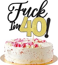 Xsstarmi 1 Pack Cake Decoration 40th Birthday Cake Topper Glitter Happy 40th Birthday Cake Topper 40