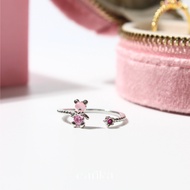 succbelive - mini bubblegum jewel ted ring แหวนตุ๊กตาหมีผูกโบว์ (มี 3 สี) ฟรีไซส์ปรับขนาดได้ เหมาะสำ