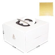 White Imported Cake Box Size. 6 Inch