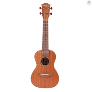 ammoon 21 Inch Acoustic Ukulele Kit Mahogany Plywood Ukelele with Gig Bag Uke Strap Spare Strings Clip-on Tuner Cleaning Cloth Capo 5pcs Celluloid Picks for Beginners