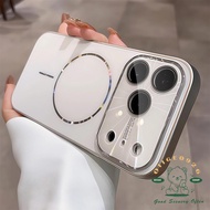 【 iPhone17 case 】Orange Plating laser AG matte magnetic Phone case iphone17 Pro Max 16 15 14 13 12 c