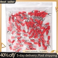100 Pcs 4mm Fork AWG 22-16 Pre Insulated Terminal Cable Lug