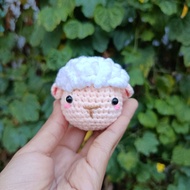 GANTUNGAN Handmade Knitted Sheep Keychain | Crochet Keychain