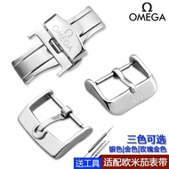 Omega Watch Buckle Butterfly Flying Speedmaster Seahorse Classic Pin Buckle Leather Omega Strap Buckle Double Press Butterfly Buckle 18mm