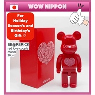 Bearbrick Series 28cm Red Love Couple Model Action Figure Figurine/Home Decoration Bedroom Artwork Famous Cartoon Character Original Companion Model【Direct from JAPAN】