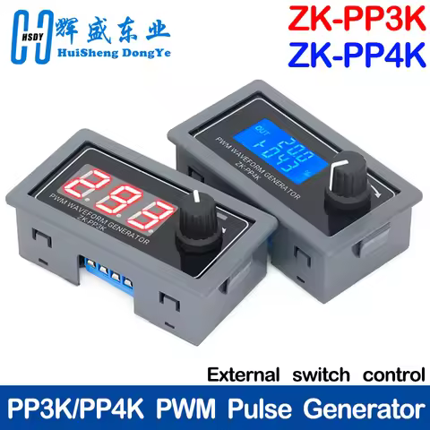 ZK-PP3K ZK-PP4K LCD PWM Waveform Generator 1Hz-150KHz PWM Pulse Frequency Duty Cycle Adjustable Puls