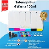 6 Color Infusion Tube 100ml Epson 1390 R230 R350 RX650 T60 FPJNew1140 Printer