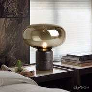 Post-Modern Marble Glass Bedside Lamps Nordic Simple Study Bedroom Designer Model Room Decorative Table Lamp