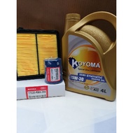 HONDA CIVIC FD SNB 1.3 HYBRID AIR FILTER + OIL FILTER + KOYOMA 5W30 SEMI SYNTHETIC ENGINE OIL
