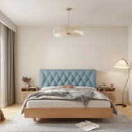 全城熱賣 - 床頭軟包雙人靠背床頭墊嬰兒防撞墊 150x60x8cm厚 (有床頭板)(科技布菱形+藍灰色)#H099026170