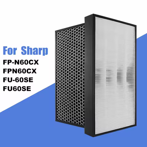 FZN60HFU FZ-N60HFU HEPA Filter and Carbon Filter for Sharp Air Purifier FP-N60CX FPN60CX FU-60SE FU6