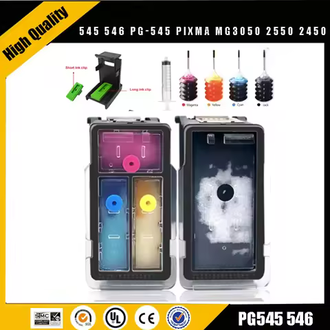 PG545 CL546 PG 545 Refillable Ink Cartridge Replacement for Canon 545 546 PG-545 Pixma MG3050 2550 2
