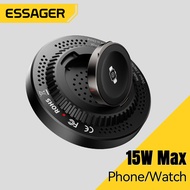 Essager 2-In-1 15W แท่นชาร์จไร้สายชาร์จเร็วในขณะเดียวกันชาร์จสองอุปกรณ์ IWatch โทรศัพท์มือถือที่ยึดแ