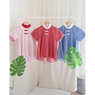 MERAH QIPAO CHEONGSAM TOP CNY CLOTHES RED CLOTHES SINCIA CLOTHES