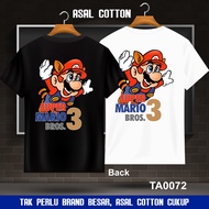 100% Premium Cotton Baju T Shirt Lelaki Oversize Plus Size Style Viral Super Mario Bros