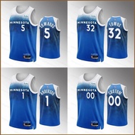 HQ5 2024 NBA Minnesota Timberwolves Jersey Towns Anderson Edwards Basketball Sports Vest Unisex City
