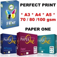 [PAPER ONE * PERFECT PRINT] Printing Paper | A4 Paper | A3 Paper | A5 Paper | Copier Paper | 70gsm |