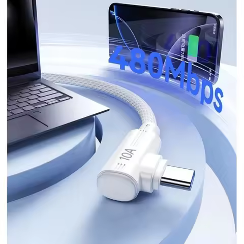 240W Super Fast Charging USB to Type C 90 Degree Elbow Data Cable 1M 1.5M 2M 3M for Samsung Huawei i