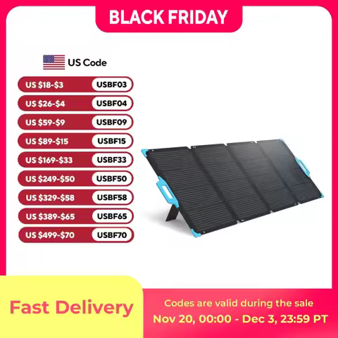Renogy E.FLEX 220 Watt Waterproof Foldable Portable Solar Panel with Kickstand & Carry Handles for R