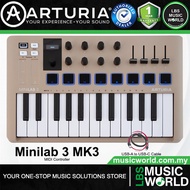 Arturia MiniLab 3 25 Slim Key USB Mini Keyboard Controller (Mini Lab3)