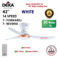 Deka CONCEPT 42 Deka Ceiling Fan 42 inch 3 Blades DC Motor Ceiling Fan with Remote Control - 14 Speeds